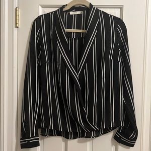 Black and White Blouse